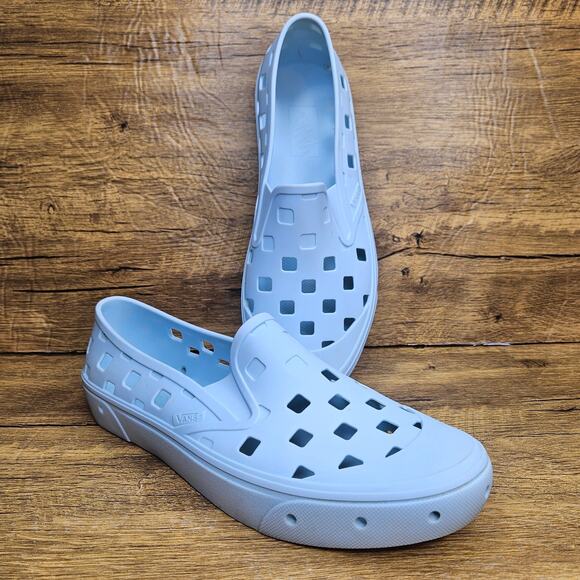VANS Trek Light Blue Slip on Rubber Loafers size 9 - Picture 1 of 9